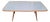 Dining Table Wooden Base, Brass Finishes, Wooden and Blue Glass Top, 1950s For Sale