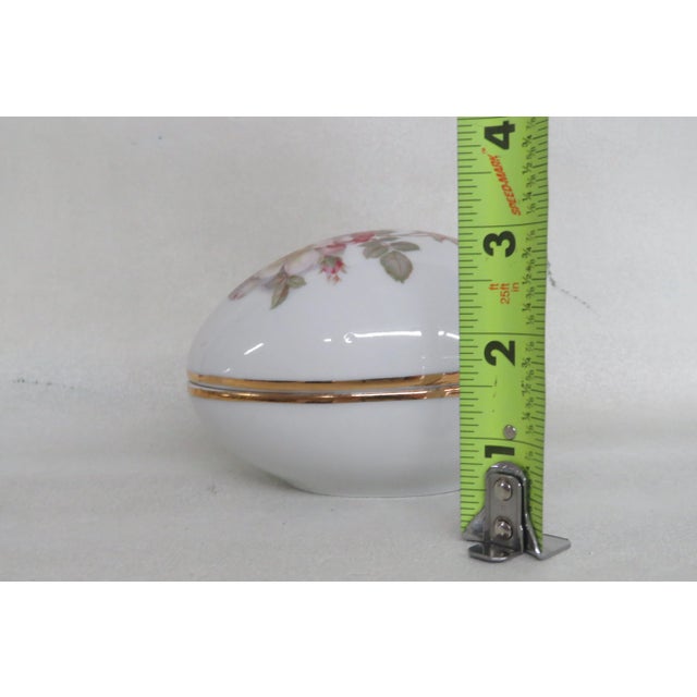 Gerlod Porzellan Tettau Bavaria W Germany Egg Trinket Vanity Jewelry Box For Sale - Image 9 of 12