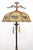 Art Nouveau Period Mid 20th CenturyRestored Art Nouveau Reverse Painted Shade Brass Floor Lamp For Sale - Image 3 of 15