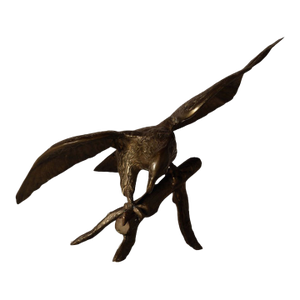 20th Century French Brass Eagle Sculpture