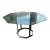 Milo Baughman Style Octagon Dining Table – Mid Century Modern Glass Top For Sale