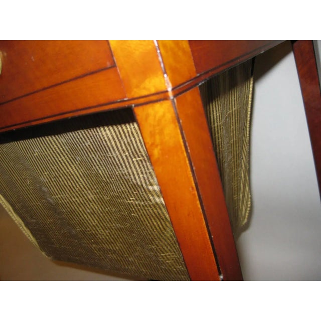 Brown 18th century Hepplewhite Satinwood Writing Table with Work with Silk Basket For Sale - Image 8 of 11