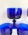 Mid-Century Modern Mid-Century Modern Cobalt Blue Sculptural Stemmed Goblet Glasses, Set of 5 For Sale - Image 3 of 7