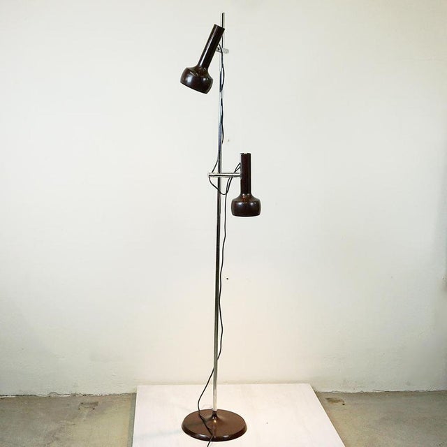 Brown Space Age Brown Spot Floor Lamp attributed to Swiss Lamps International, 1960s For Sale - Image 8 of 12