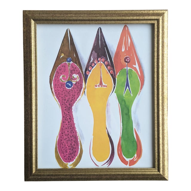 Manolo Blahnik Fashion Stiletto High Heel Shoes Drawing Print Framed ...