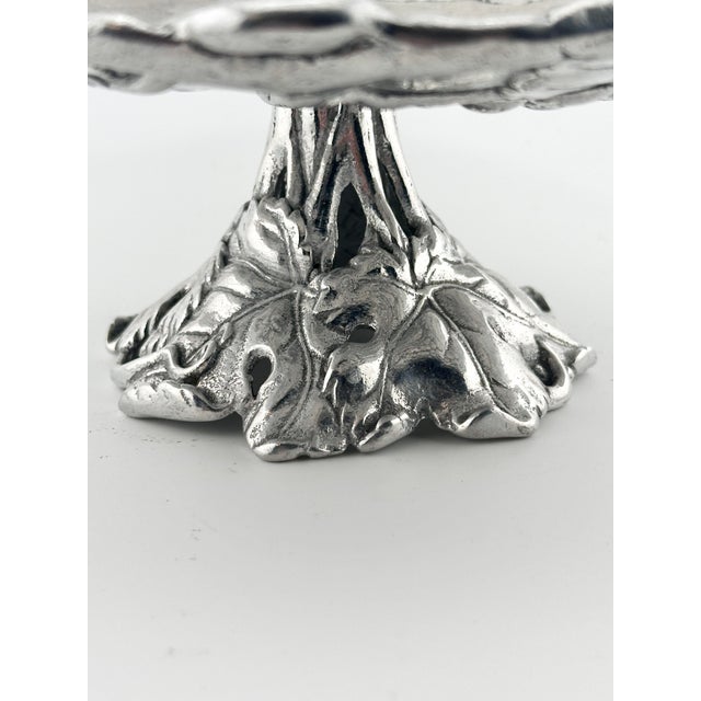 Arthur Court Arthur Court Grape Leaves Cake Stand For Sale - Image 4 of 7