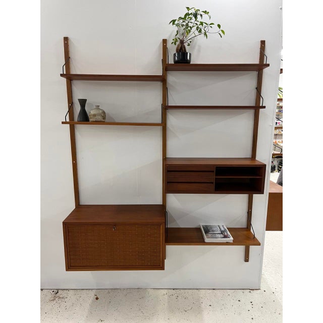 Vintage Danish 2-Bay Wall Unit by P. Cadovius, 1960s, in Restored conditions. Designed 1960 to 1969 I have official proof...