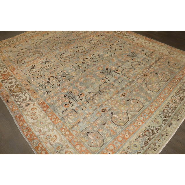 Spiral Motif Antique Persian Malayer Rug no. j5270 For Sale - Image 11 of 14