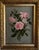 Realism Antique Oil Painting of Pink Roses in Antique Ornate Gold Frame For Sale - Image 3 of 6