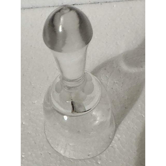 Vintage 20th Century Toujours Pret "Always Ready" Etched Crystal Dinner Bell For Sale In Orlando - Image 6 of 6
