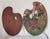 Mid-Century Modern Pair Vintage Mid Century Modern Painted Wood Artist Palettes For Sale - Image 3 of 3