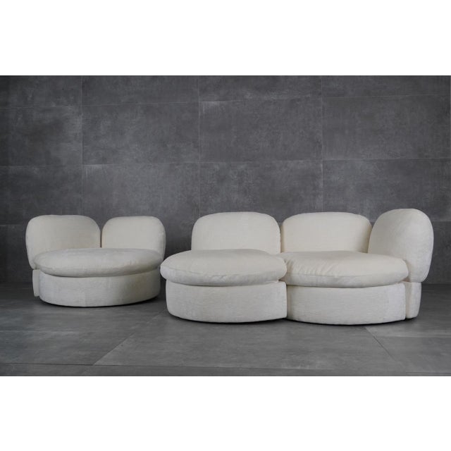 Postmodern Vintage T.O. Modular Bouclé Sofa from Tecnosalotto, Italy, 1970s, Set of 3 For Sale - Image 3 of 11