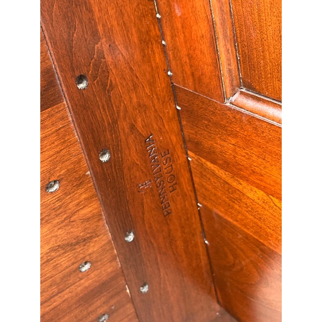 Vintage Pennsylvania House Solid Cherry Queen Sleigh Bed For Sale - Image 12 of 14