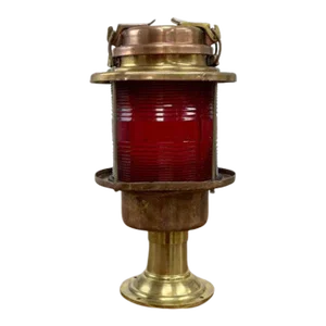 Red Lens Nautical Post Light