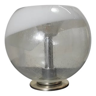 Vintage Glass Table Lamp, 1970s For Sale