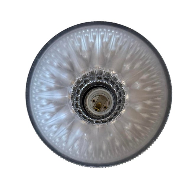 Rare Vintage Holophane Flushmount Ceiling Light Fixture For Sale - Image 4 of 12