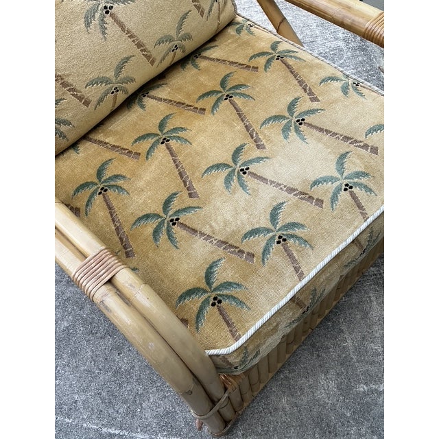 Tan Vintage Bielecky Brothers Rattan Lounge Chair For Sale - Image 8 of 12