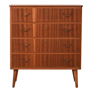 Scandinavian Mahogany Chest of Drawers, 1950s-1960s For Sale