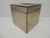 Vintage Florentine Silver & Gold Leaf Over Wood Tissue Box Holder. Square box with cover. Labeled: Made in Italy by La...