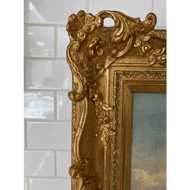 Textile Arthur James Stark Thatched Cottage Landscape Painting, Framed For Sale - Image 7 of 11