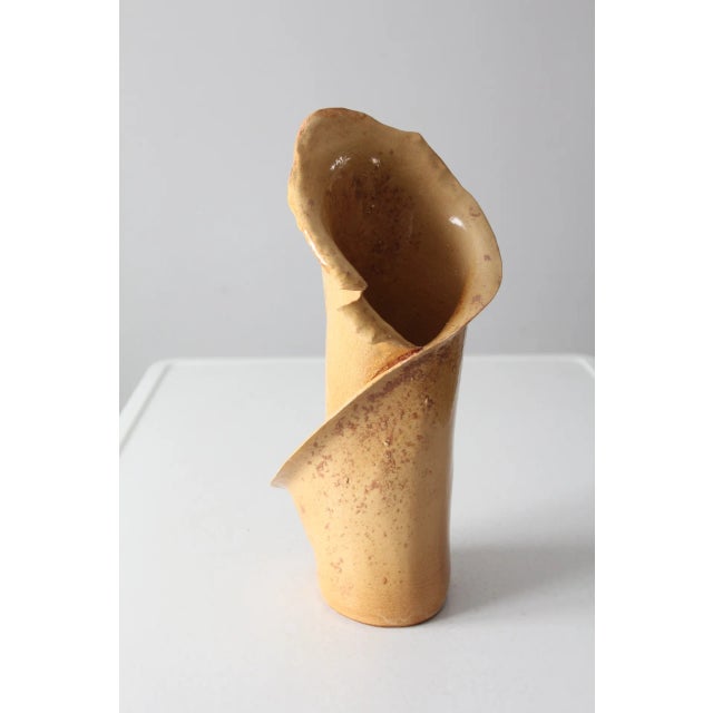 Free Form Studio Pottery Vase Circa 1999 For Sale - Image 9 of 13