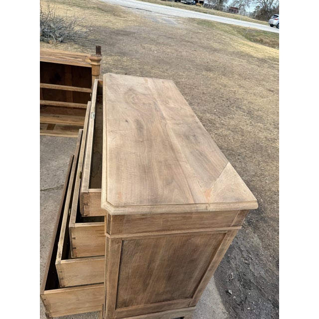Wood 19th Century French Solid Walnut Bleached Chest of Drawer / Commodes For Sale - Image 7 of 12
