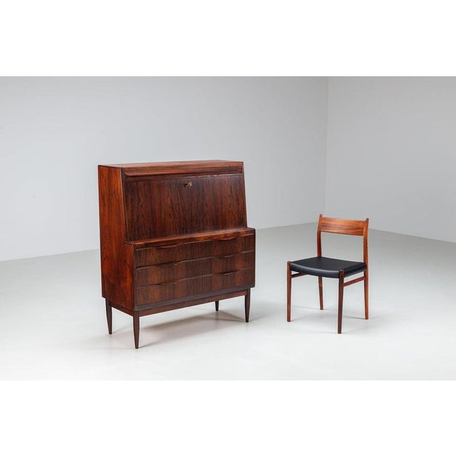 Secretaire in Santos Rosewood by Erling Torvits for Klim Mobelfabrik, Denmark, 1960 For Sale - Image 4 of 18