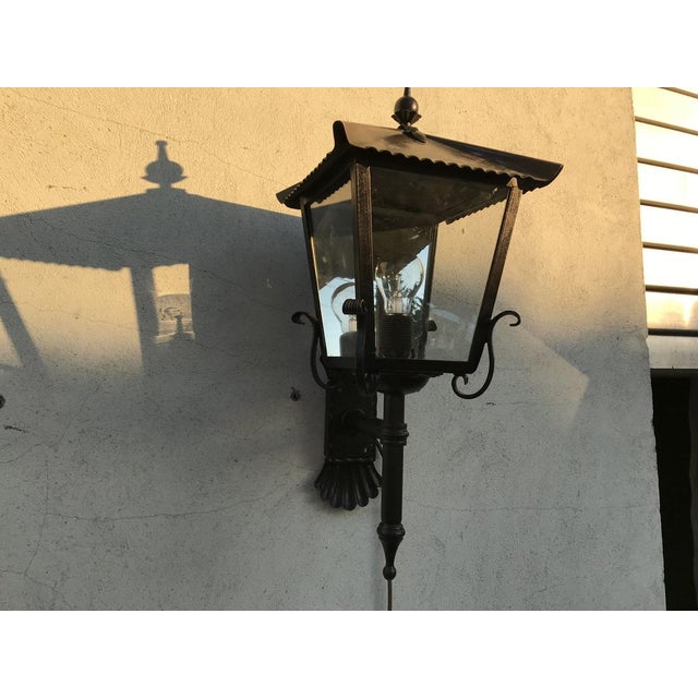 Exterior Lamp Metal and Copper Hand with Mirror, 1970s For Sale - Image 4 of 18