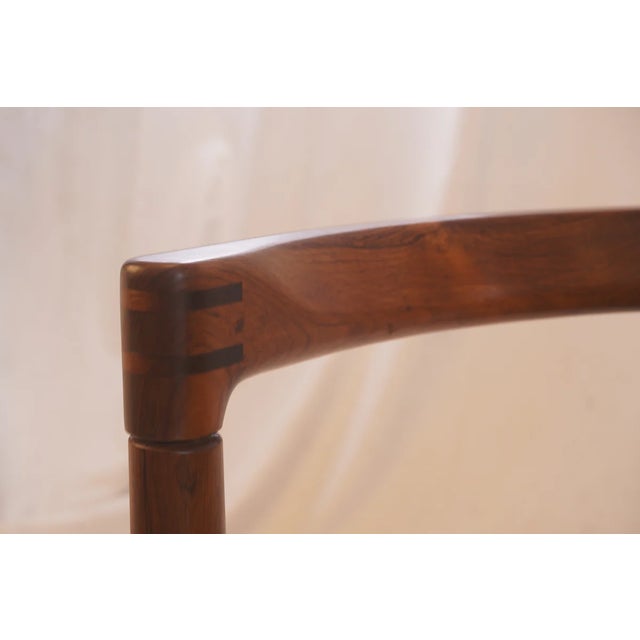 Rare Rosewood Model 195 Dining Chairs Attributed to Ole Gjerlov-Knudsen & Torben Lind for France & Son C1960, Set of 4 For Sale - Image 12 of 12