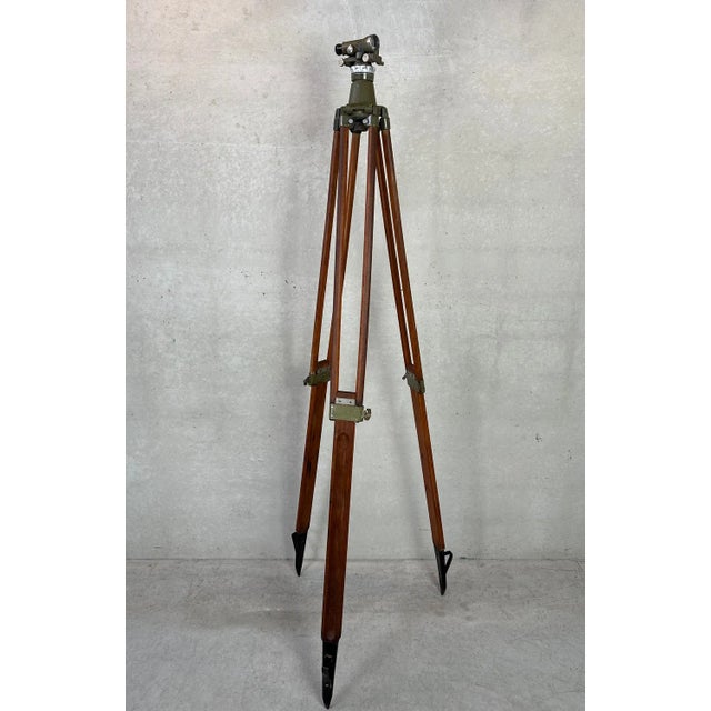 Vintage Measuring Instrument on Wooden Tripod For Sale - Image 12 of 13