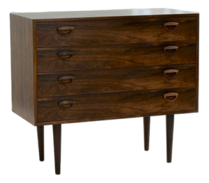 Kai Kristiansen Mid-Century Rosewood Four Drawer Chest, Denmark 1960