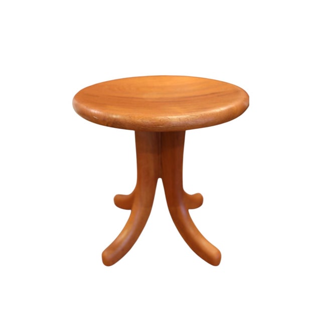 Sculptural Stool in Teak with Bowl Seat from Dyrlund, Denmark, 1960s For Sale - Image 14 of 14