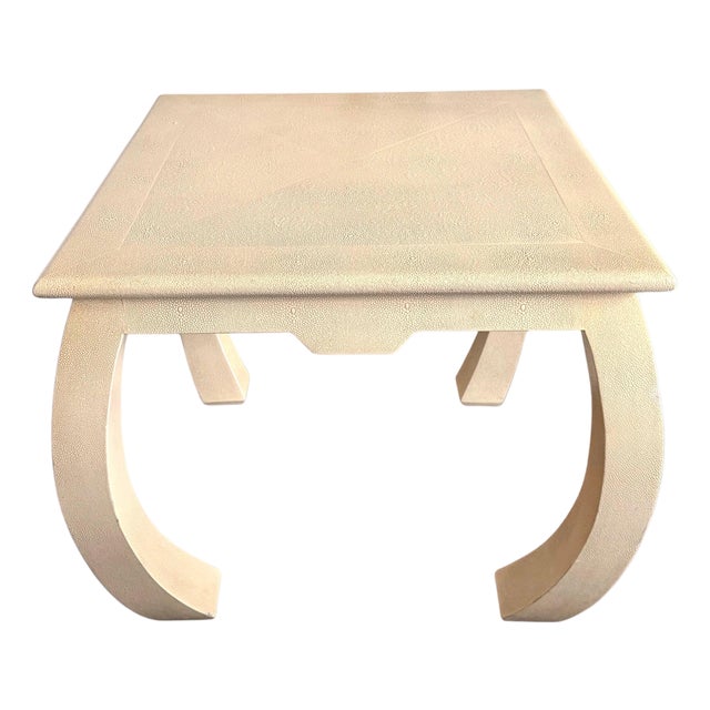 1970s Embossed Leather Square Table Karl Springer For Sale
