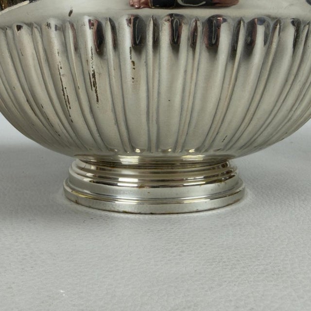 Silver Silver-Plated Fruit Bowl Centerpiece with Noble Coat of Arms Brand For Sale - Image 8 of 11