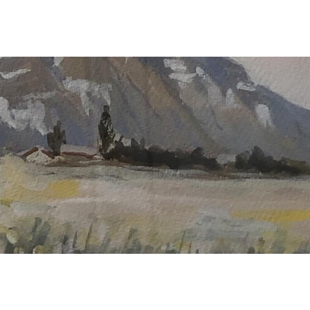 Ettore Verdesi, Au pied du Salève, Watercolor on Paper, Framed For Sale - Image 5 of 9