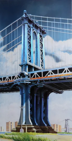 Richard Haas, Manhattan Bridge, Etching
