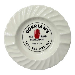 Vintage Dorrian's Red Hand Nyc Restaurant Bar Ashtray For Sale