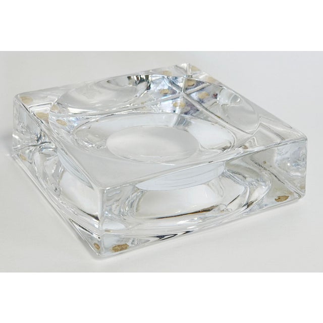Late 20th Century Vintage Modern Square Glass Ashtray For Sale - Image 5 of 7