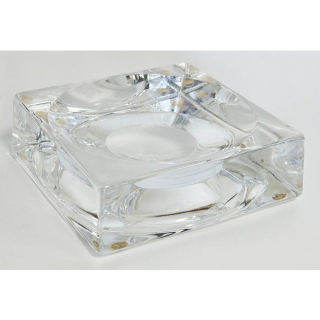 Late 20th Century Vintage Modern Square Glass Ashtray or Catchall Dish For Sale - Image 5 of 7