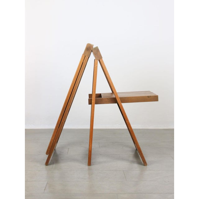 Set of Vintage Trieste Folding Chairs attributed to Aldo Jacober, 1960s For Sale - Image 4 of 17