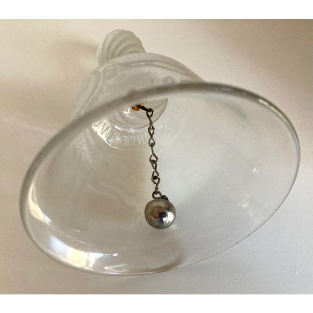 Glass 1893 Columbian Worlds Fair Etched Glass Dinner Bell For Sale - Image 7 of 9