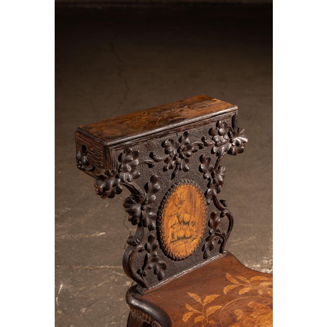Victorian 19th Century Black Forest Carved Walnut Valet Chair For Sale - Image 3 of 9