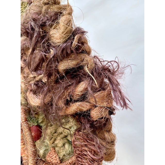 Large Hand-Woven Apple Tree Macramé Art Wall Hanging in Coconut Fibers with Pinewood Details, West-Germany, 1970s For Sale - Image 14 of 18