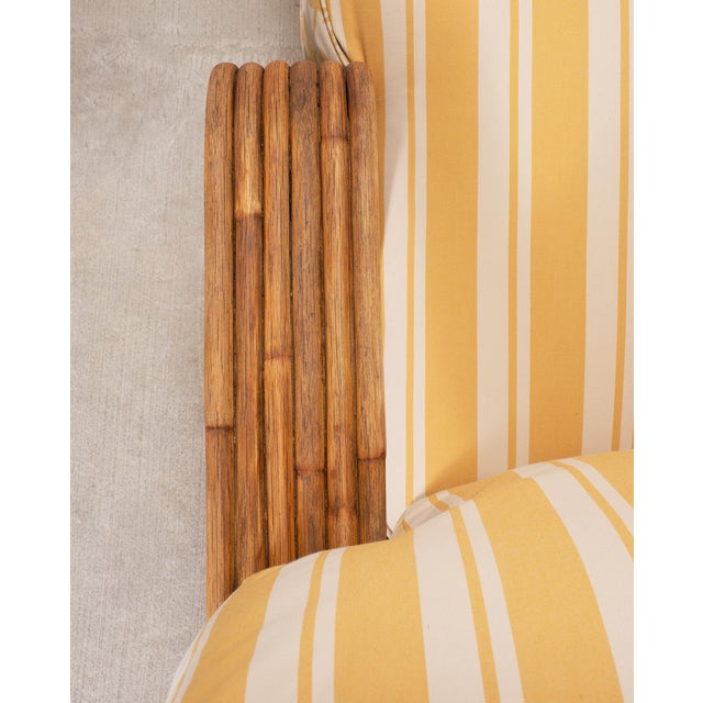 Paul T. Frankl Rattan Six-Strand Square Pretzel Chaise Longue For Sale - Image 15 of 18