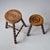 Rustic Vintage French Bobbin Stools, 1960s, Set of 2 For Sale - Image 3 of 10