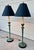 Metal Pair of Vintage Frederick Cooper Verdigris Candlestick Buffet Table Lamps For Sale - Image 7 of 18