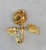 Charming French mid-century rose bloom hooks in gilded brass C1950.