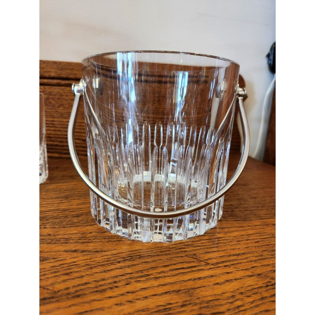 1980s Baccarat Rotary Glasses, Decanter, and Ice Bucket For Sale - Image 10 of 12