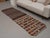 1970s Vintage Handmade Wool Cotton Brown Kilim Runner Rug For Sale - Image 4 of 11