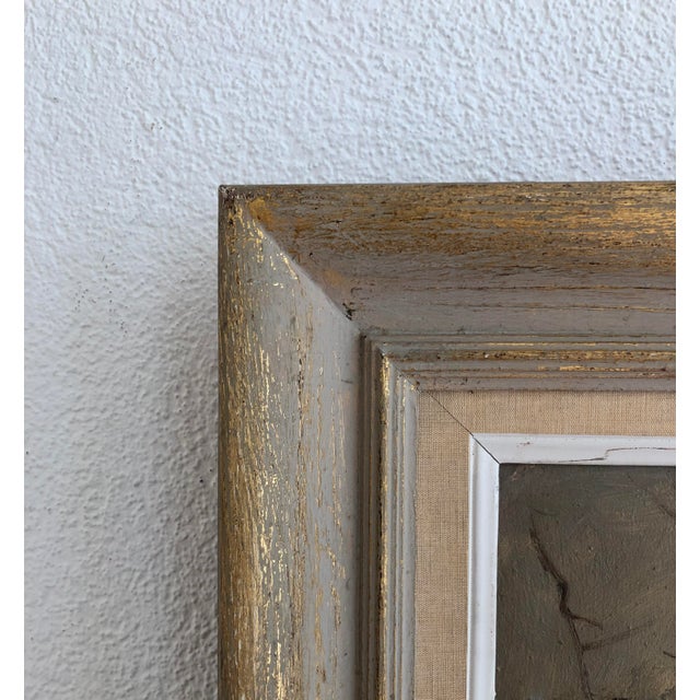 Ziveri, Couple en balade au bord de l'étang avec chien et cygnes, Oil on Canvas, Framed For Sale - Image 9 of 12